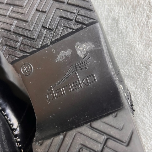 Dansko Professional Black Patent Leather Shiny Clog Comfort Nursing Sz 42 - Picture 8 of 13